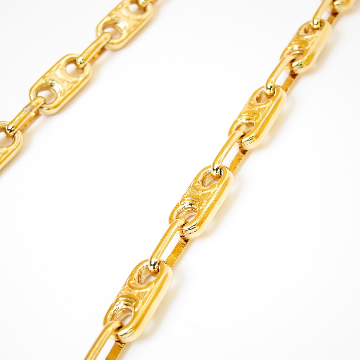 Celine Vintage Triomphe Golden Long Necklace