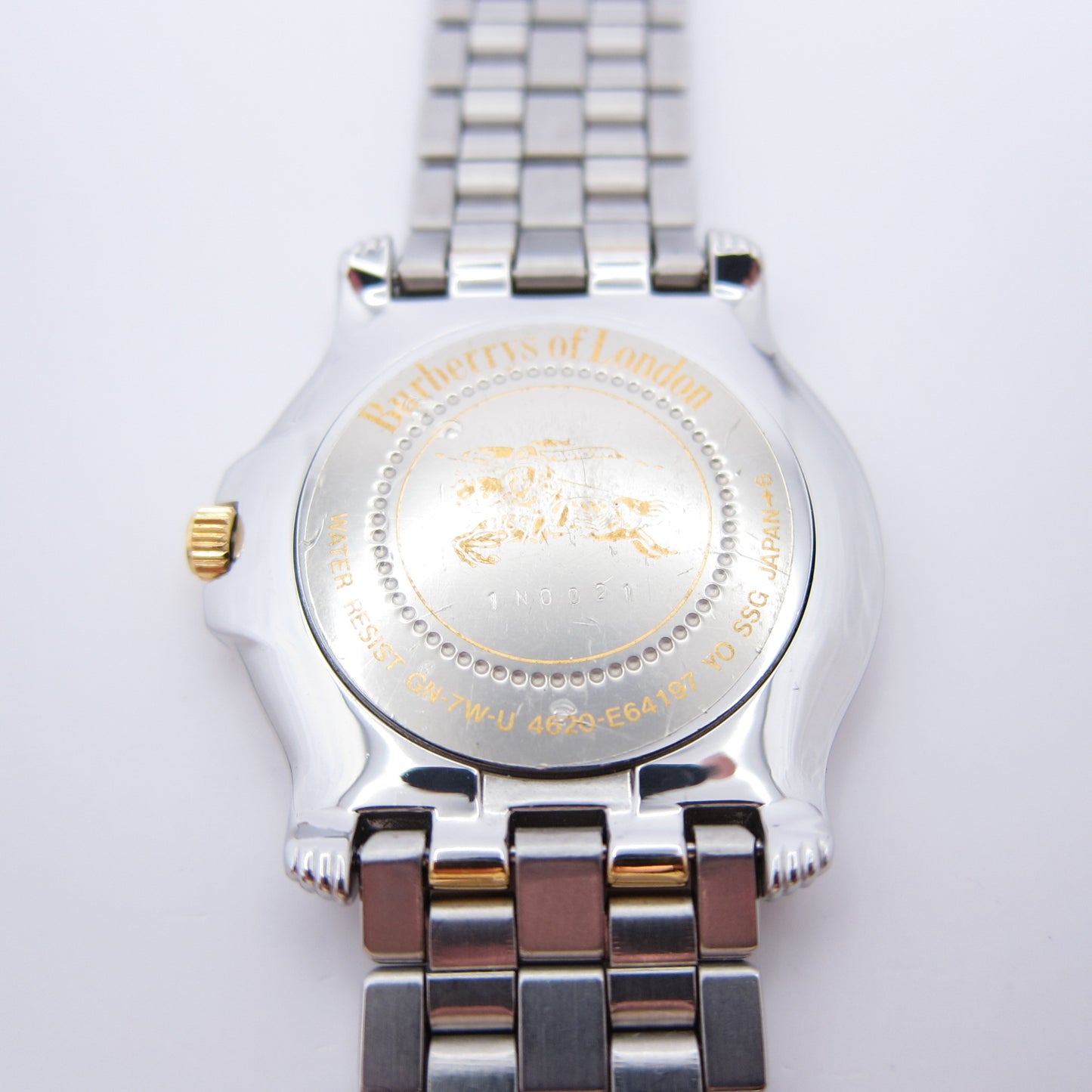 Burberry Vintage Round White Face Two Tone Watch