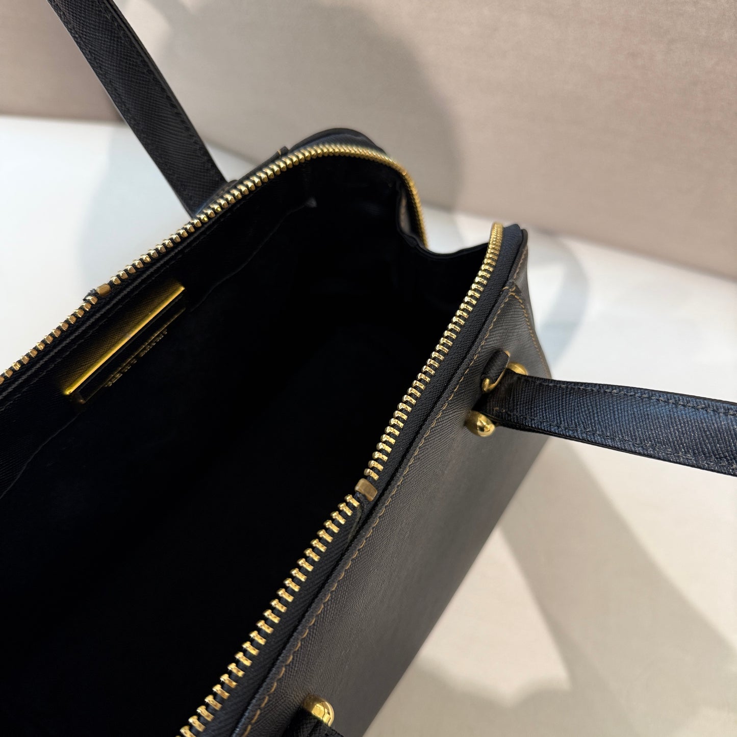 Valentino Vintage Medallion Charm Leather Top Handle Handbag