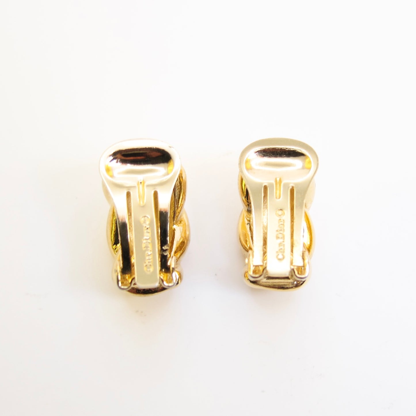 Christian Dior Vintage Stylish Golden Clip-on Earrings