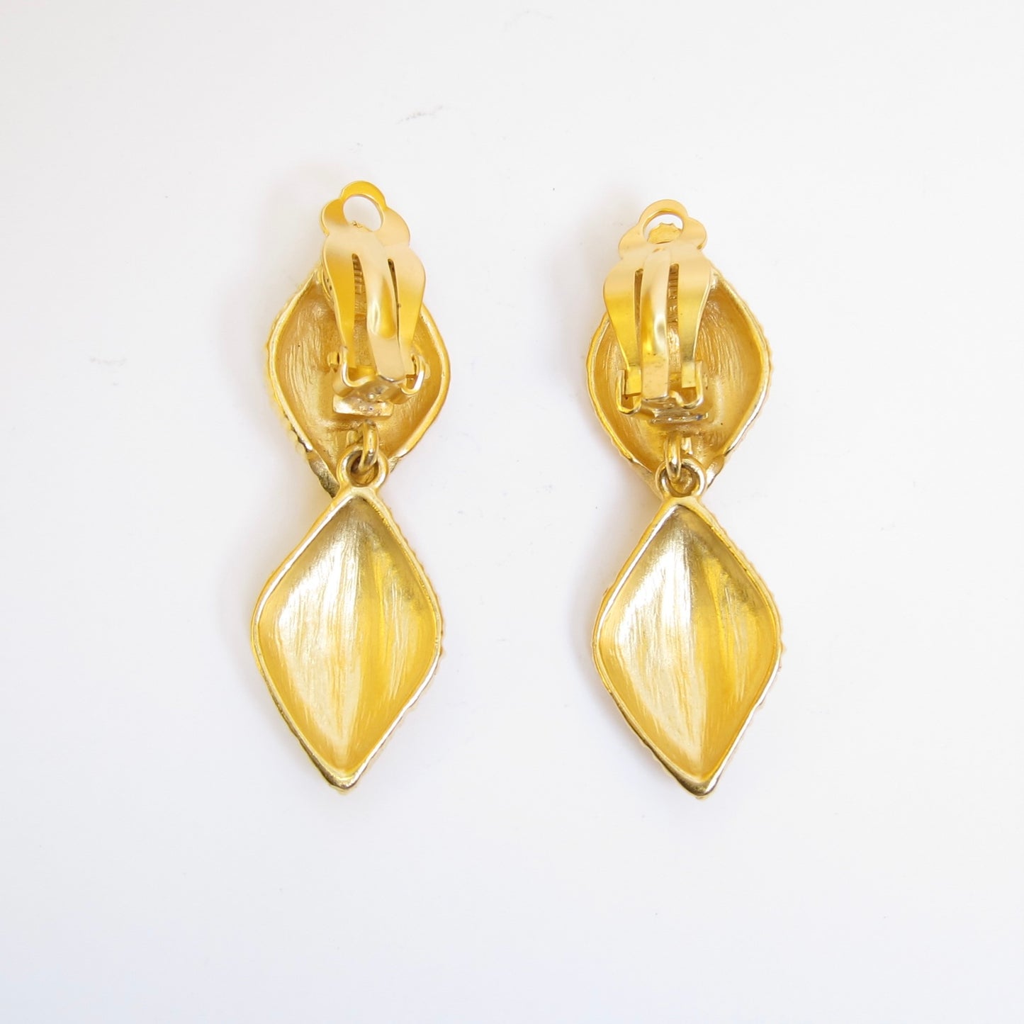 Givenchy Vintage Leaf Motif Golden Clip-on Earrings