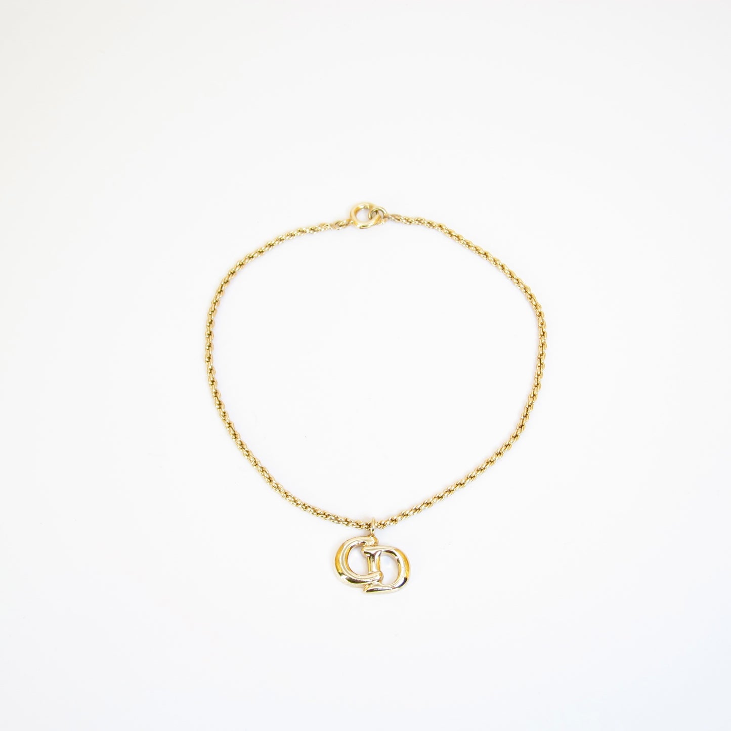 Christian Dior Vintage CD Logo Golden Bracelet