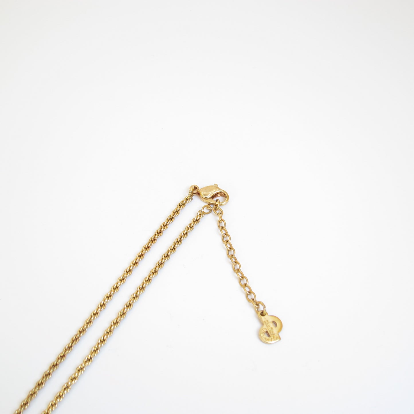 Christian Dior Vintage Dior Logo in Twist Circle Golden Necklace