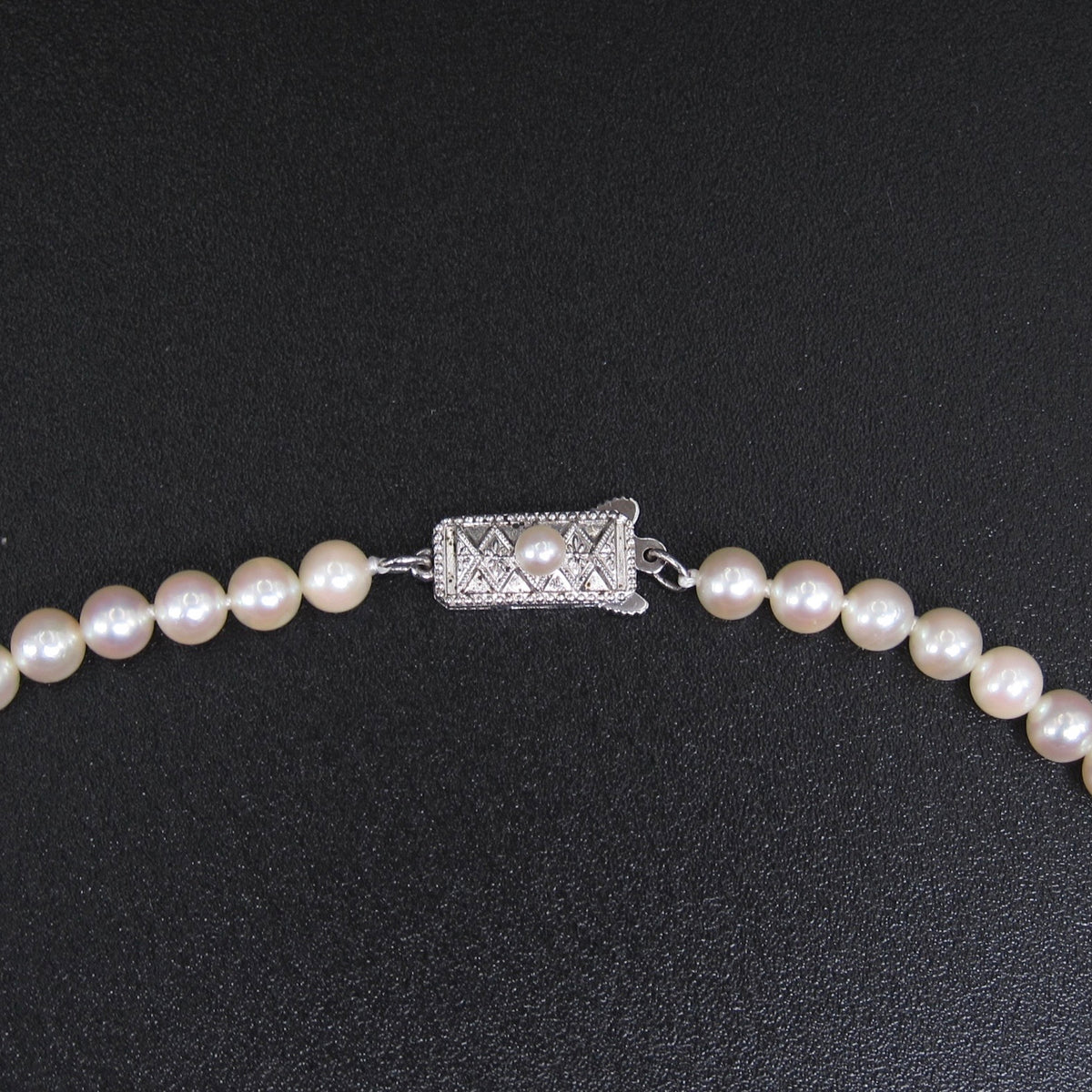 Mikimoto Vintage Akoya Pearl with SV Buckle Necklace