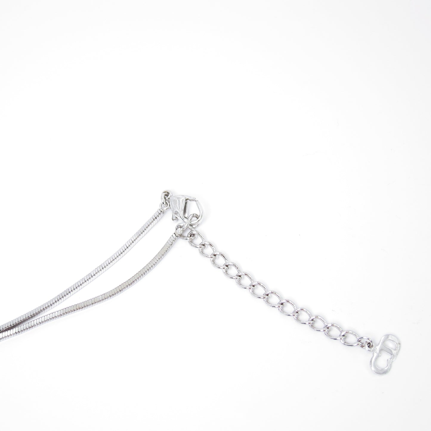 Christian Dior Vintage Black and Silver Trotter Silver Necklace