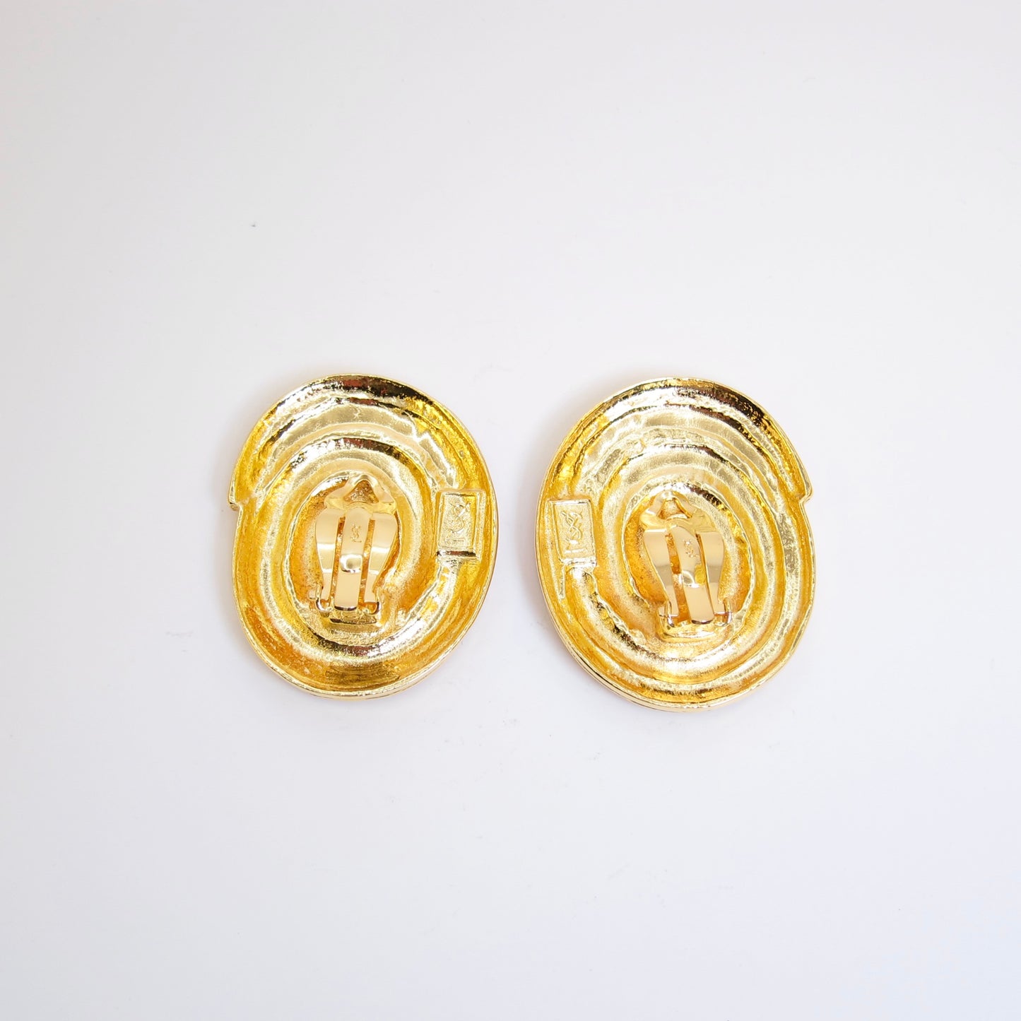 Yves Saint Laurent Vintage Spiral Golden Clip-on Earrings