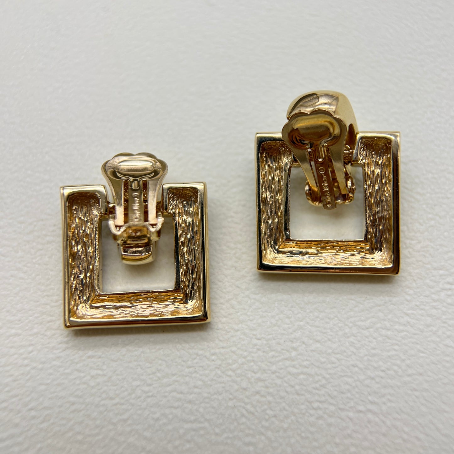 Christian Dior Vintage CD Logo 3 Sets Changeable Clip-on Earrings