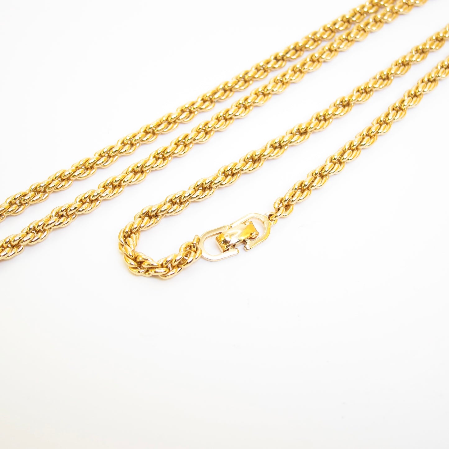 Christian Dior Vintage Stylish Golden Long Necklace