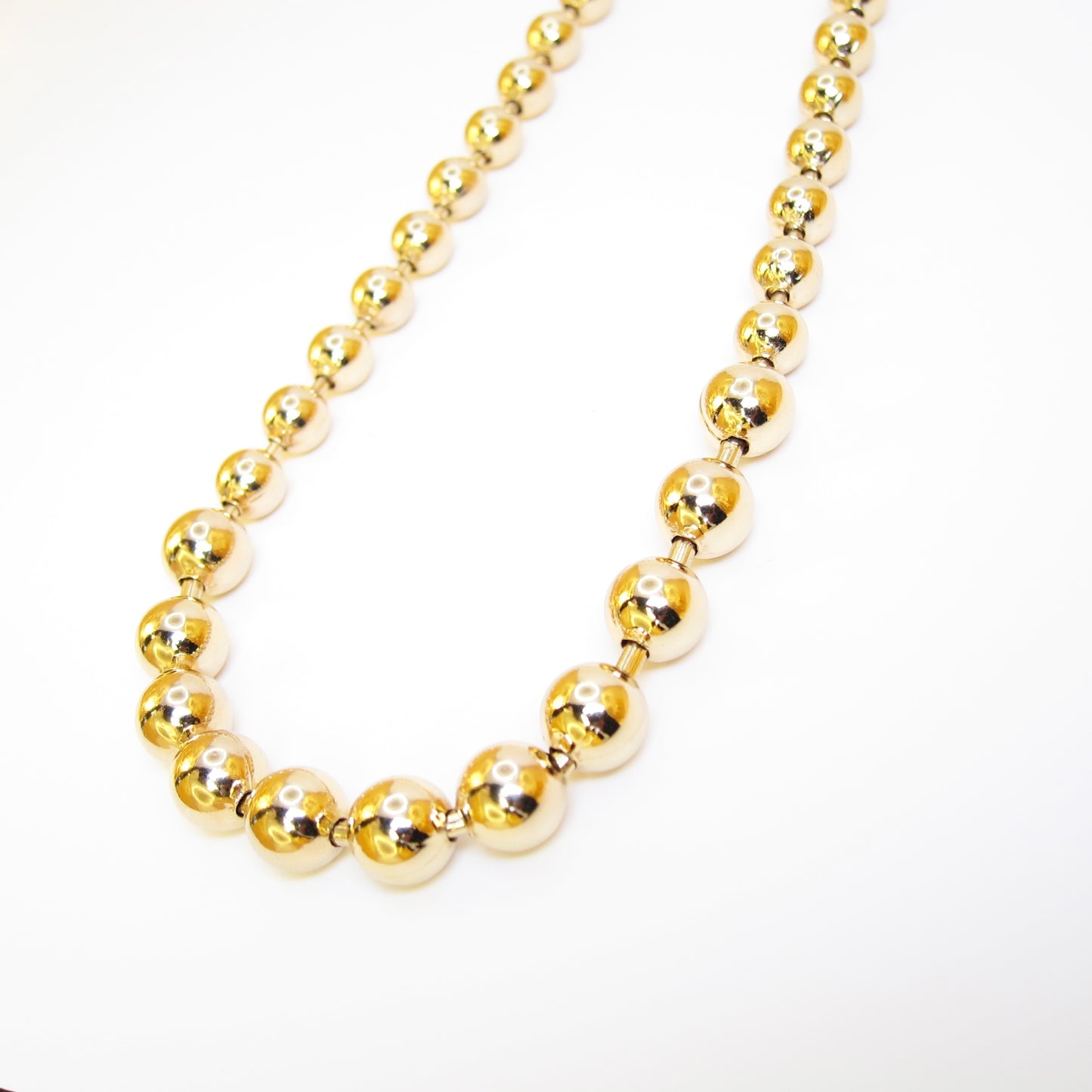 Christian Dior Vintage Ball Chain Golden Necklace
