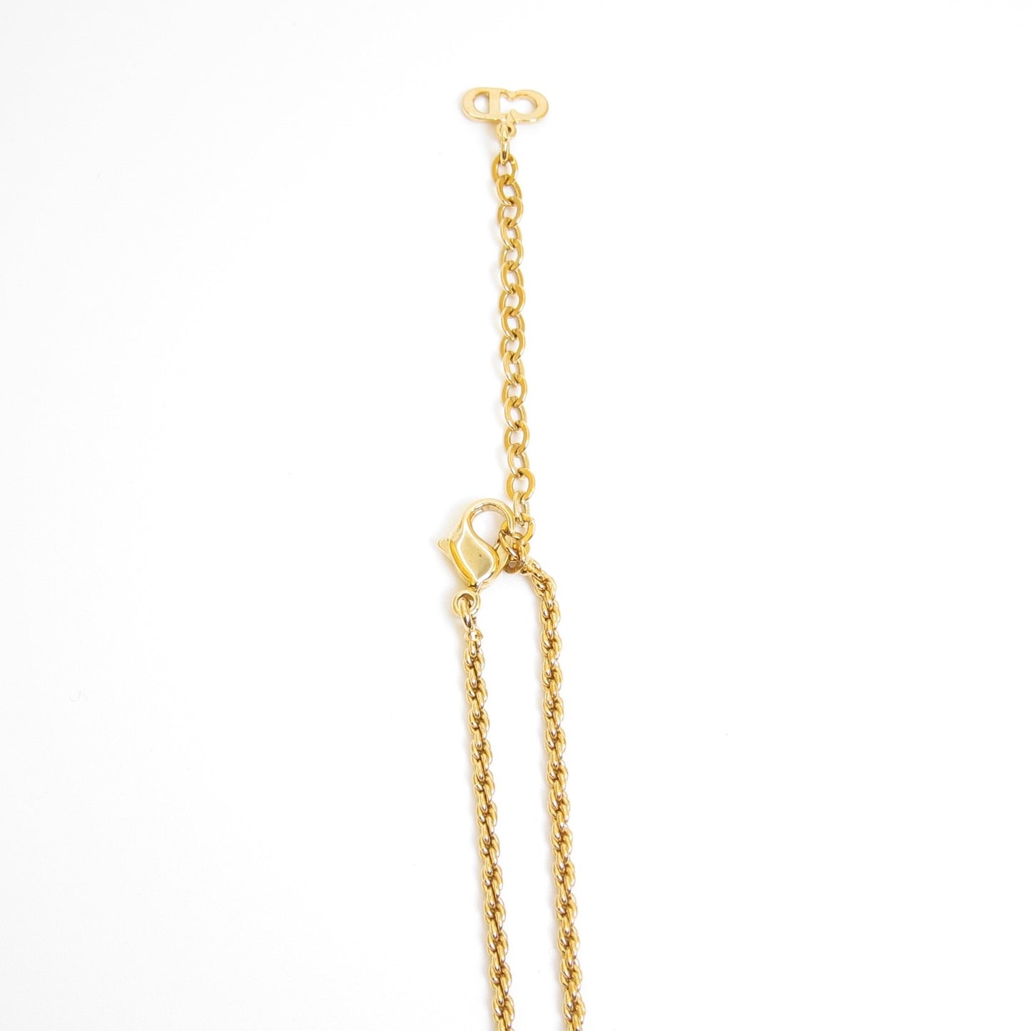 Christian Dior Vintage Rose Motif Golden Necklace