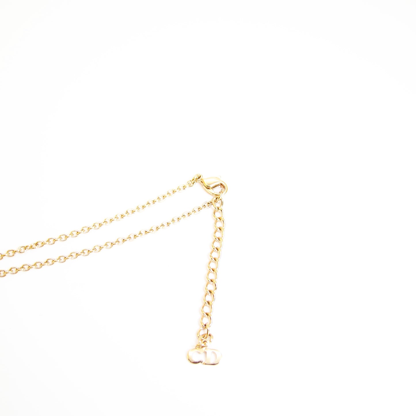 Christian Dior Vintage CD Logo Golden Necklace