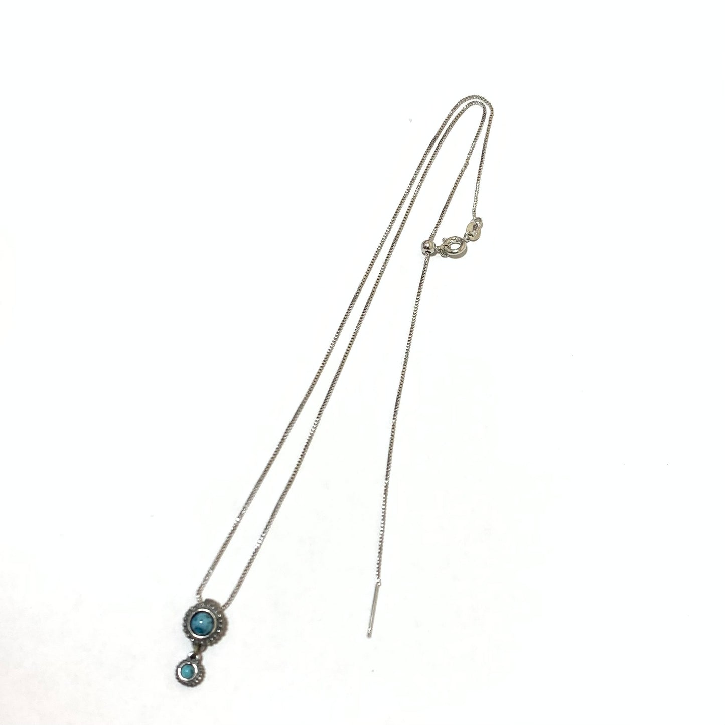 Christian Dior Vintage Blue Stone Silver Necklace