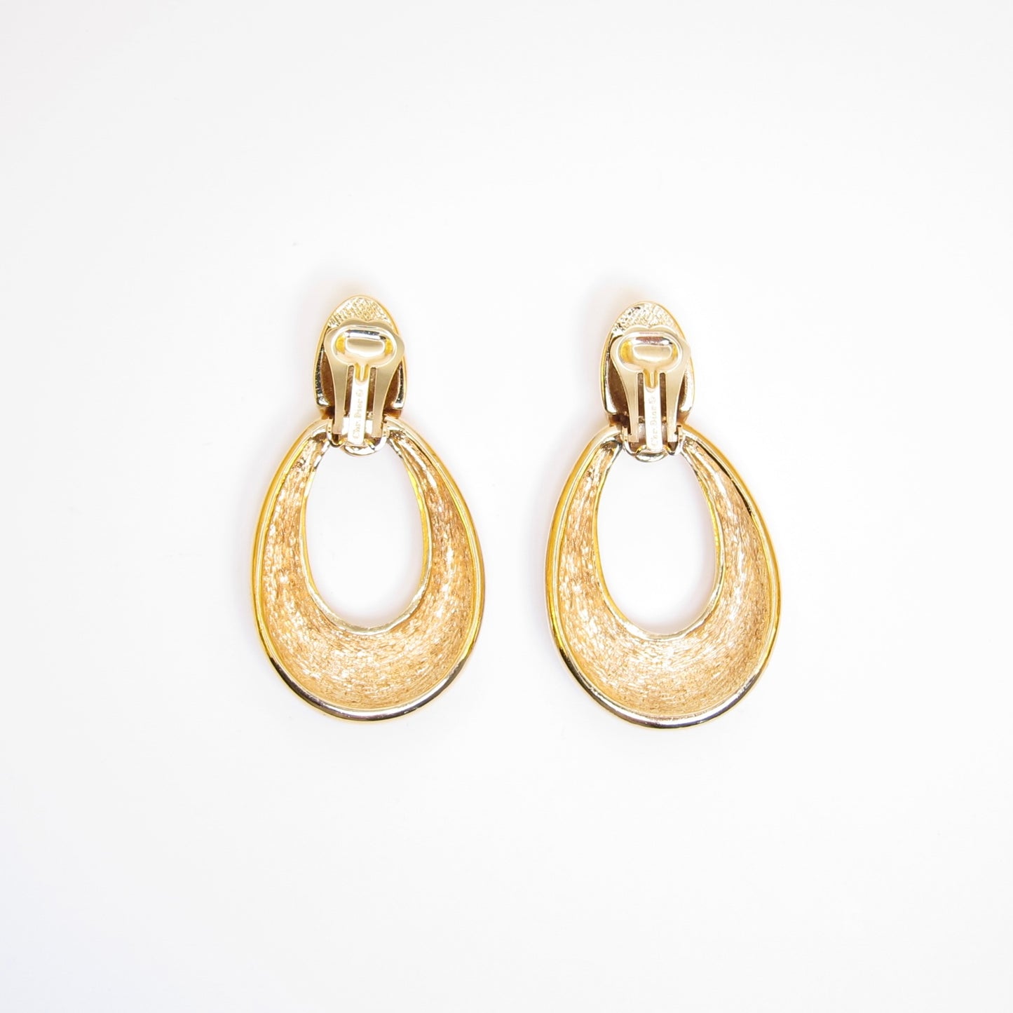 Christian Dior Vintage Stylish Golden Clip-on Earrings
