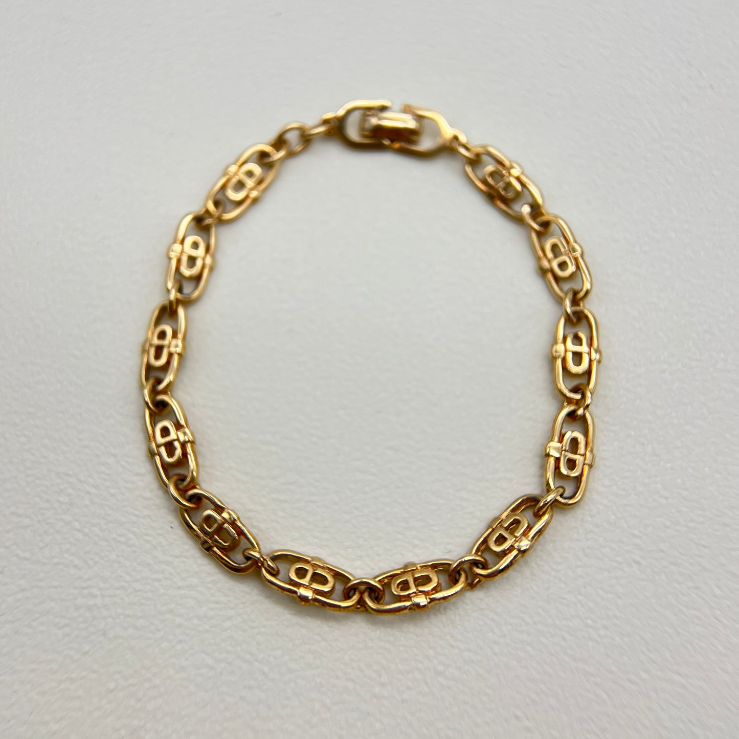 Christian Dior Vintage CD Logo Golden Bracelet