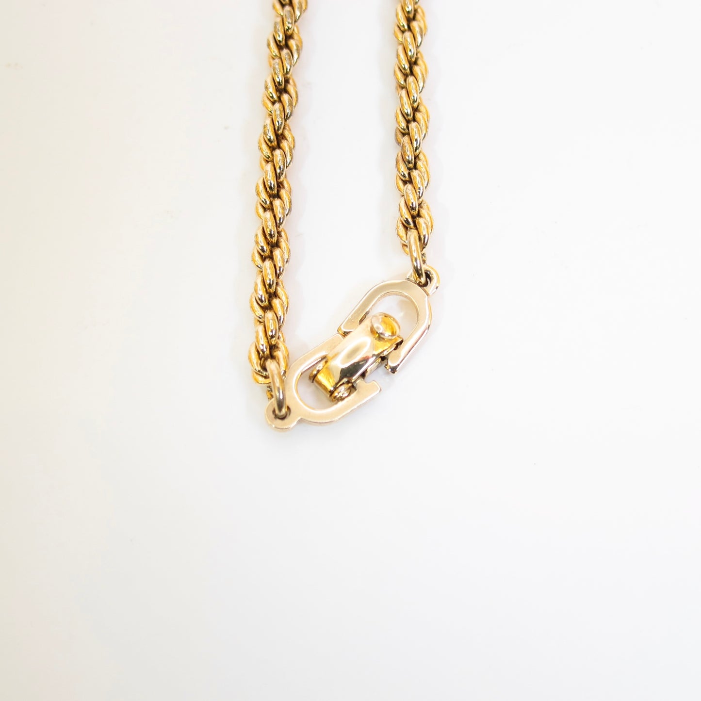 Christian Dior Vintage CD Logo Golden Long Necklace