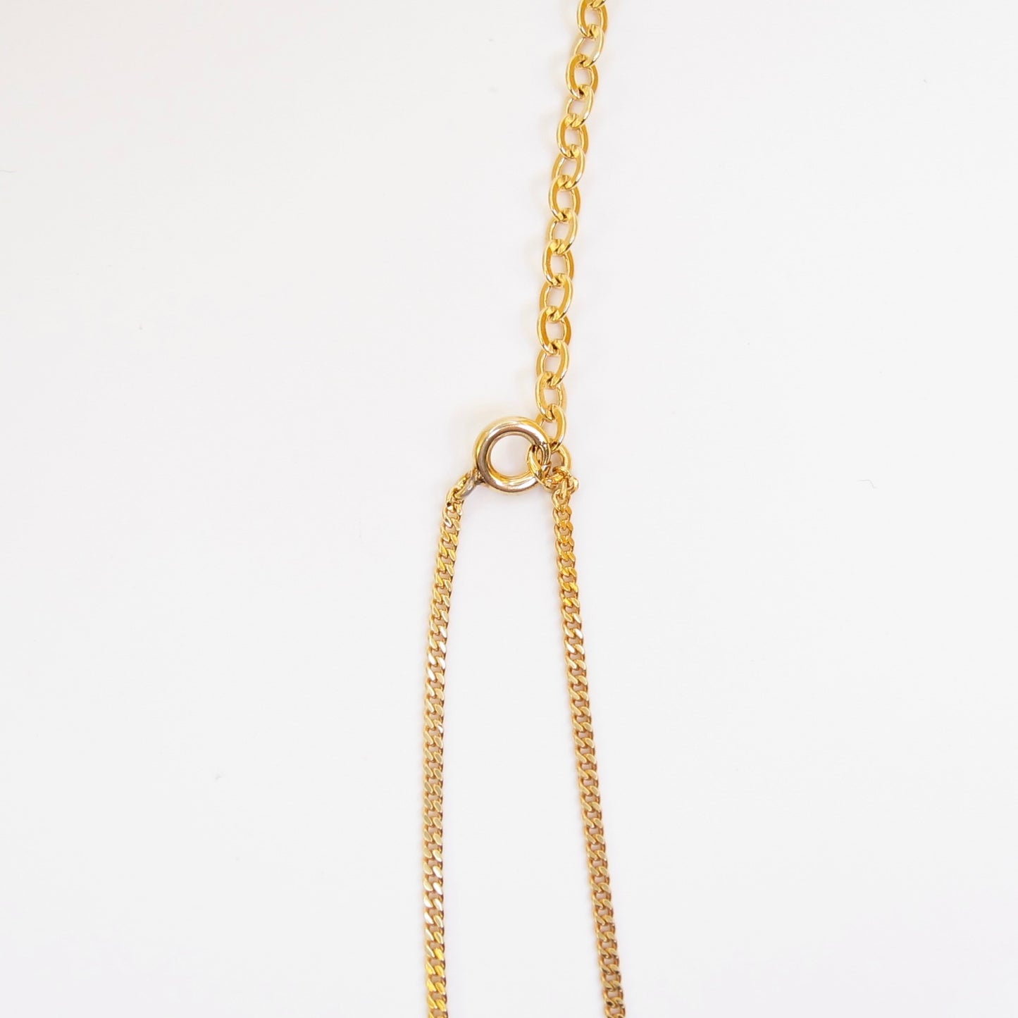 Christian Dior Vintage CD Logo in Drop Shape with Rhinestone Golden Necklace