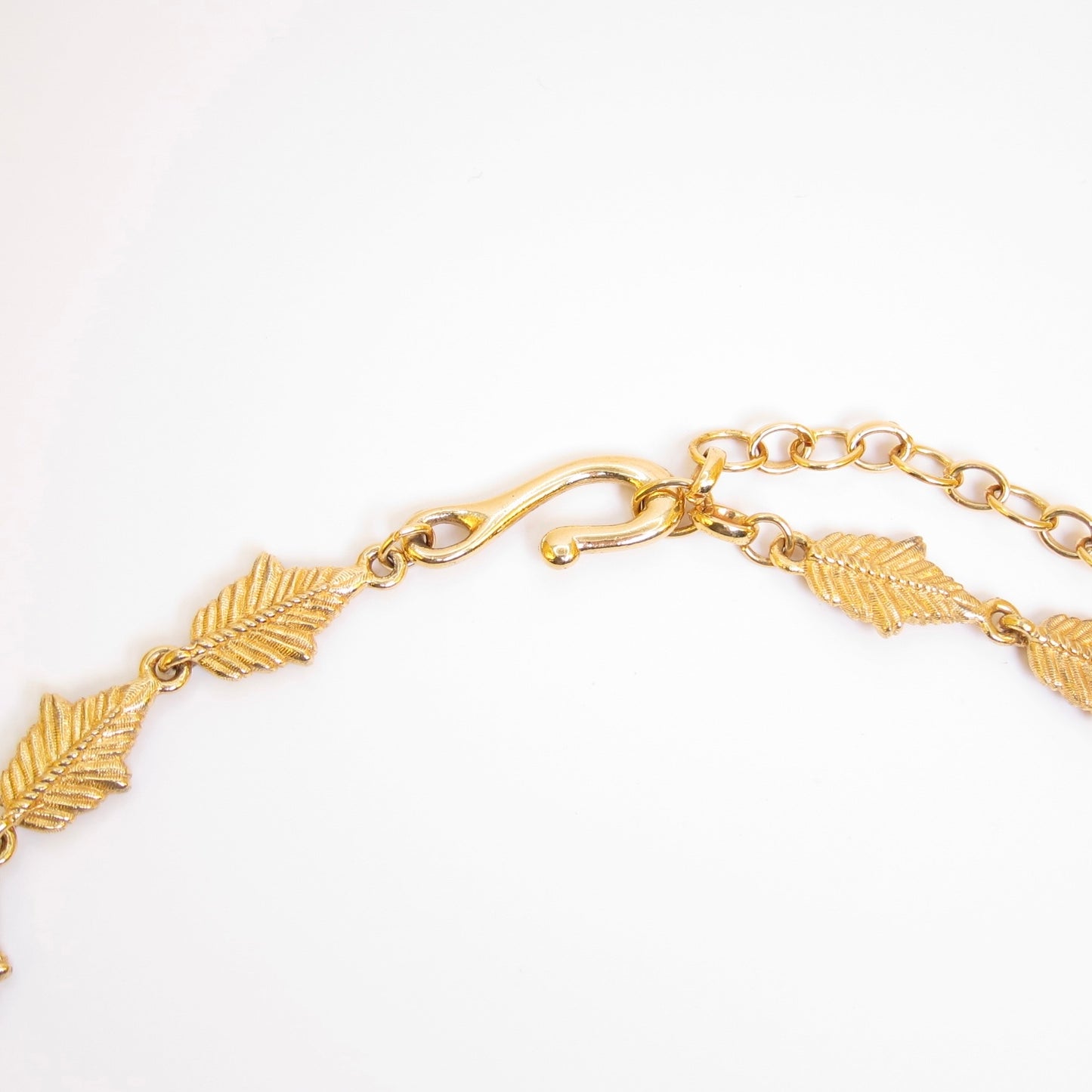Givenchy Vintage Leaf Motif Golden Necklace