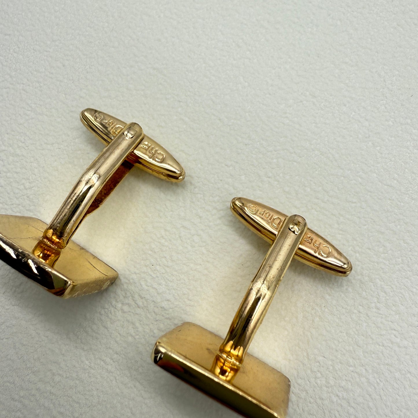 Christian Dior Vintage Dior Logo in Square Shape Cufflinks