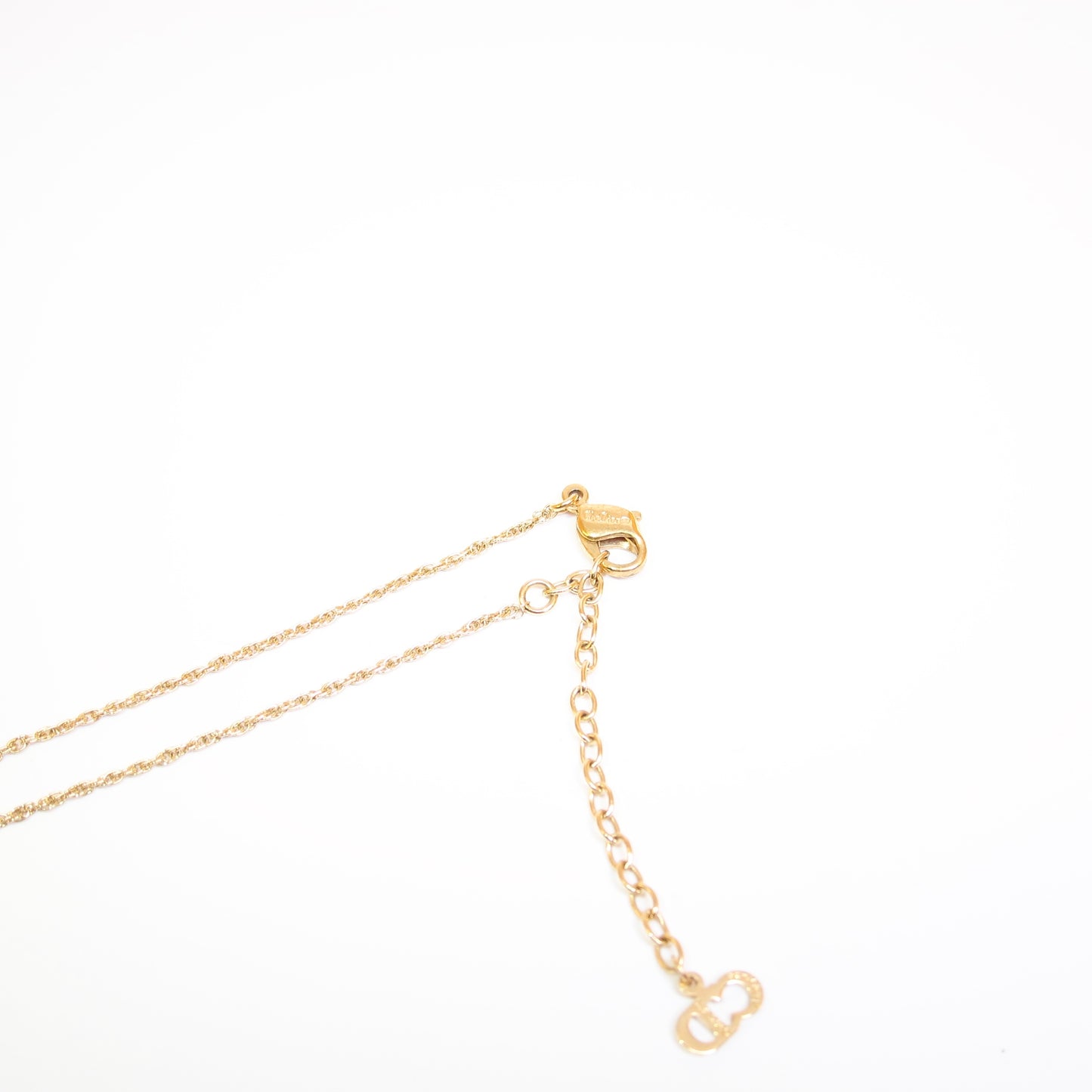Christian Dior Vintage Twist Circle Golden Necklace