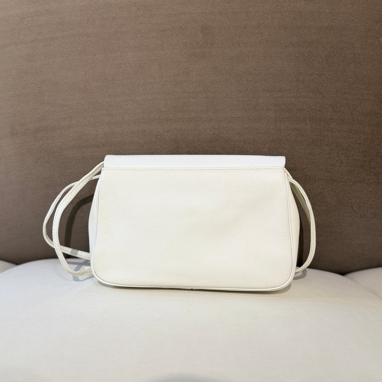 Givenchy 4G Logo Creamy White Soft Leather Vintage Shoulder Bag