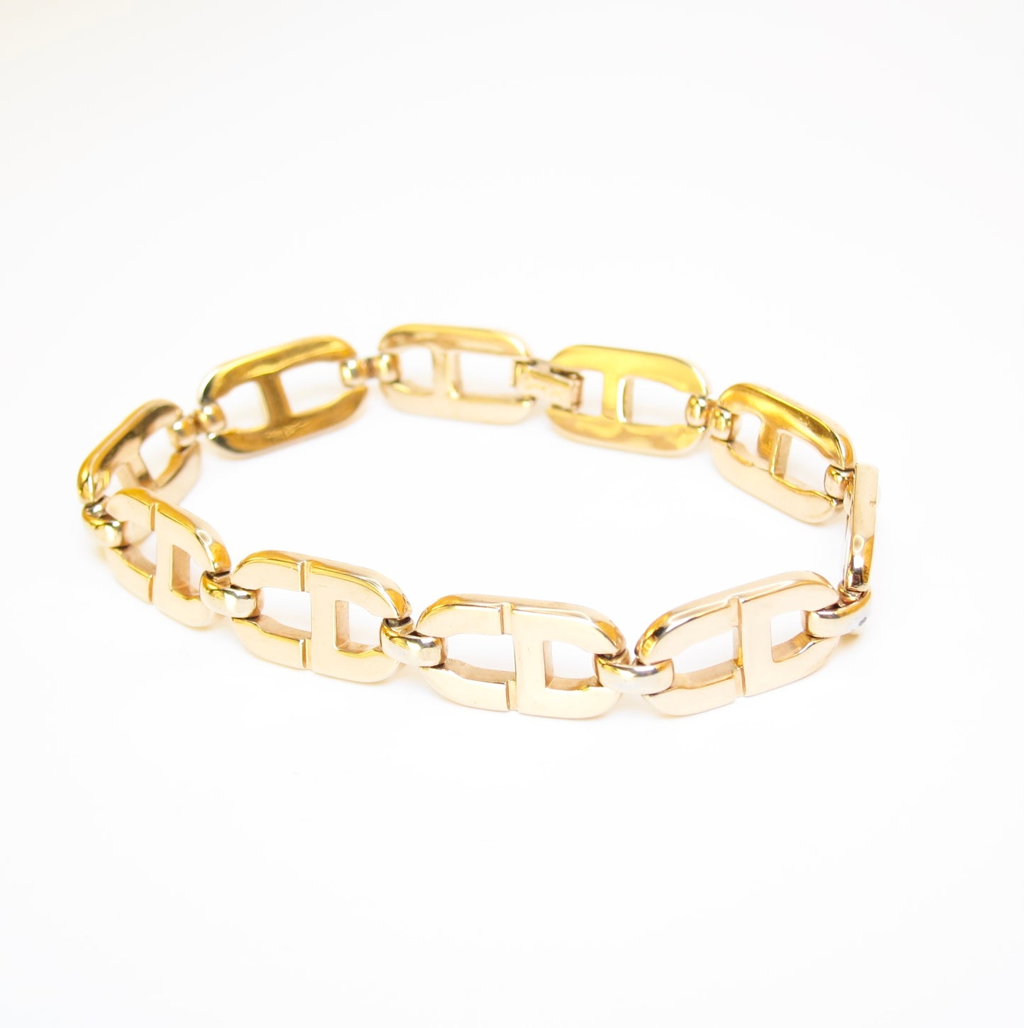 Christian Dior Vintage CD Logo Golden Bracelet