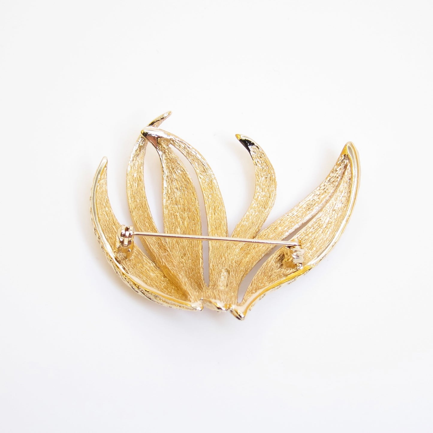Christian Dior Vintage Leaf Moti Golden Brooch