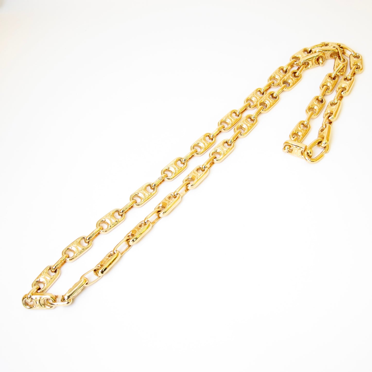 Celine Vintage Triomphe Golden Long Necklace