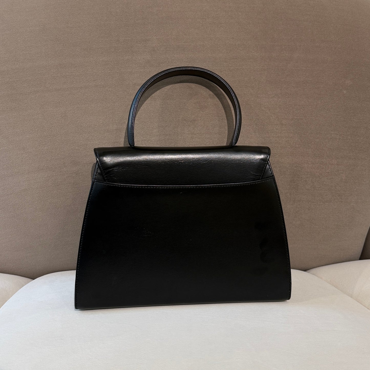 Givenchy Vintage Flipped Two Tone Buckle Black Top Handle 2-Way Shoulder Bag