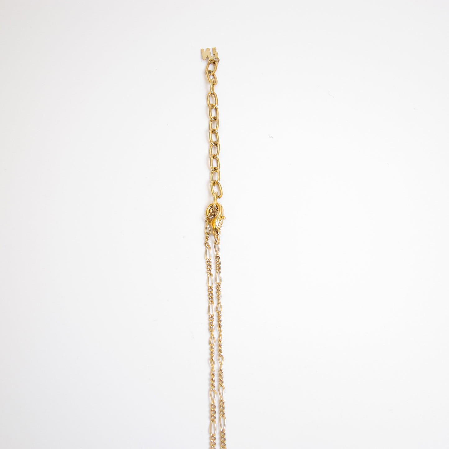 Nina Ricci Vintage NR Logo in Swing Oval Shape Golden Necklace