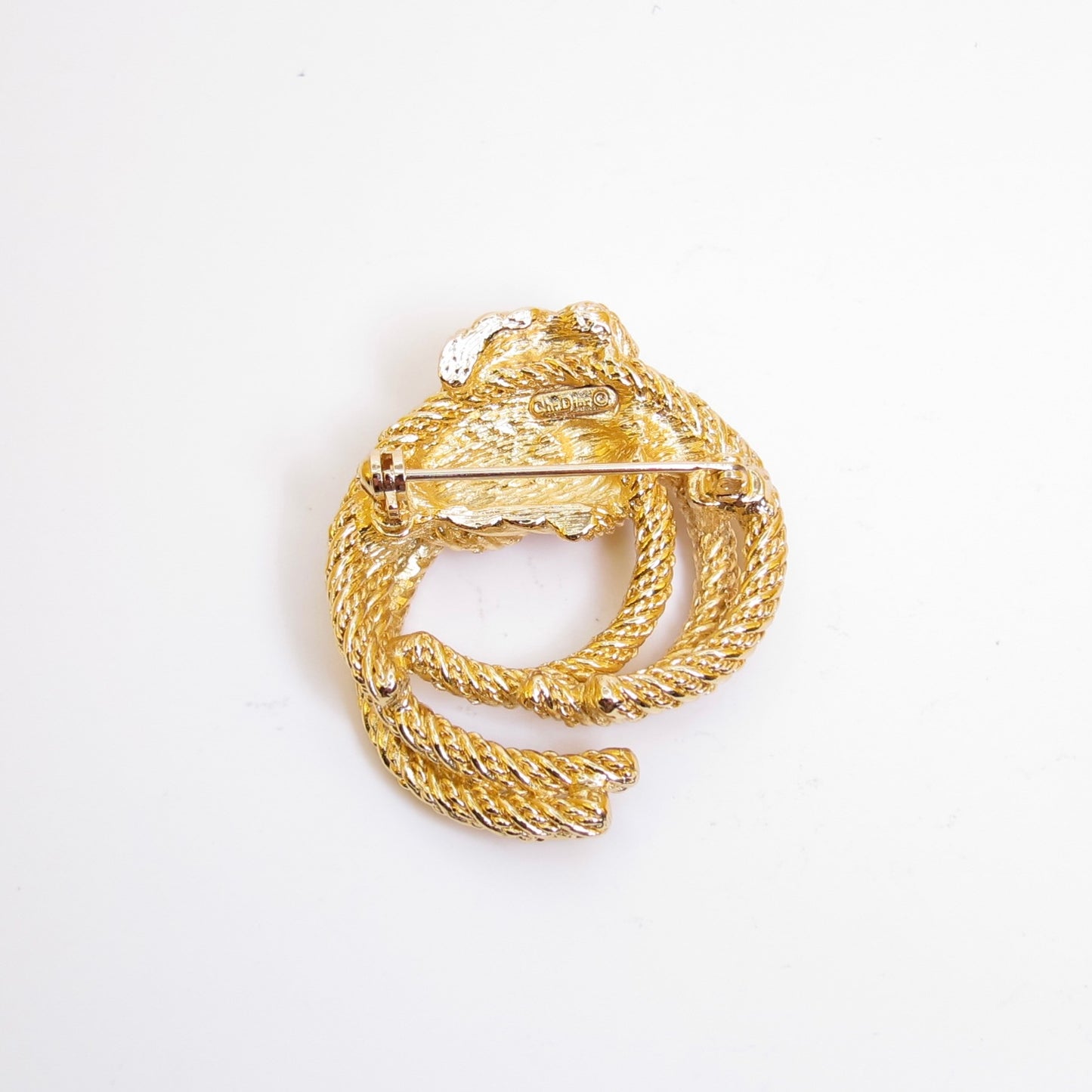 Christian Dior Vintage Rope Golden Brooch