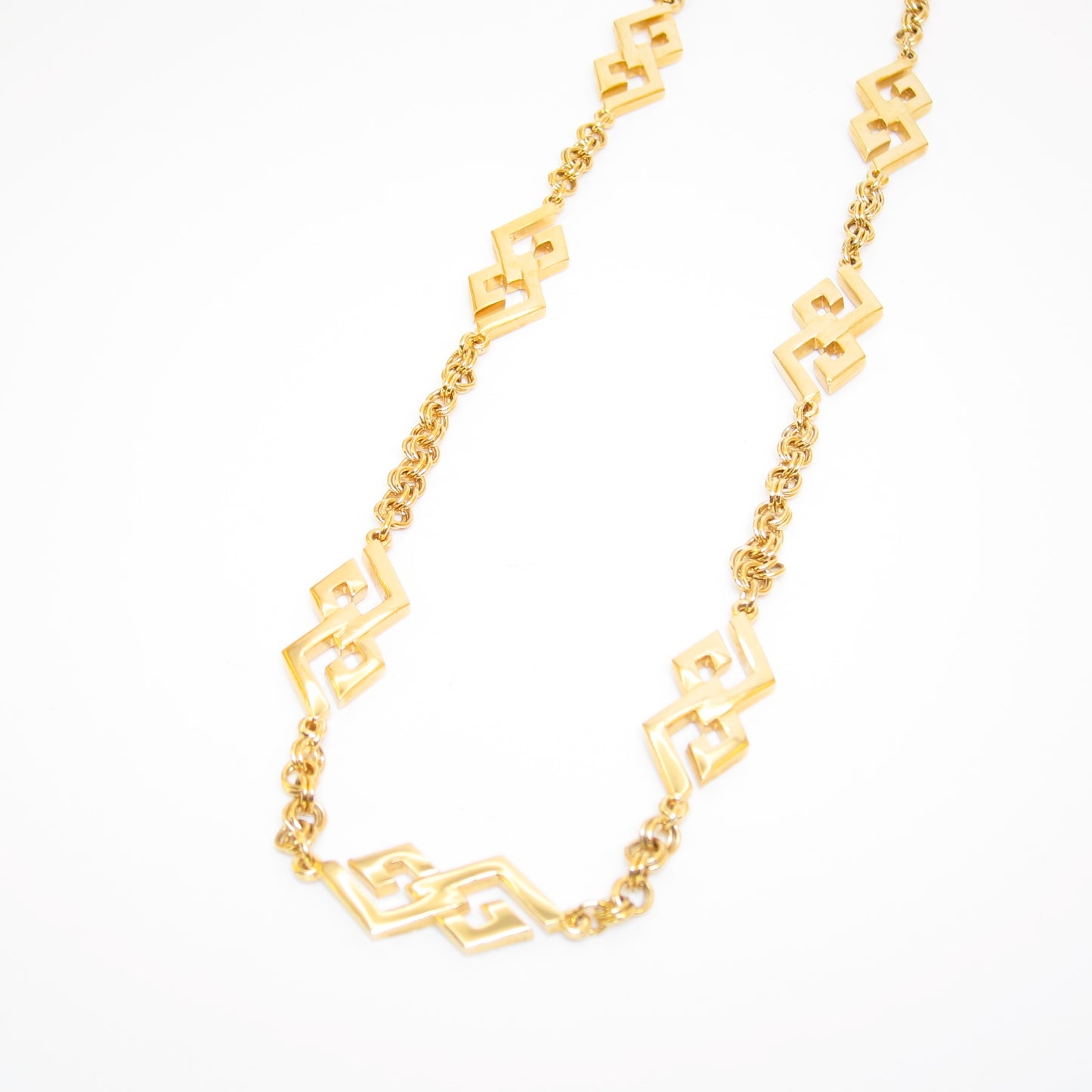 Givenchy Vintage GG Logo Golden Long Necklace