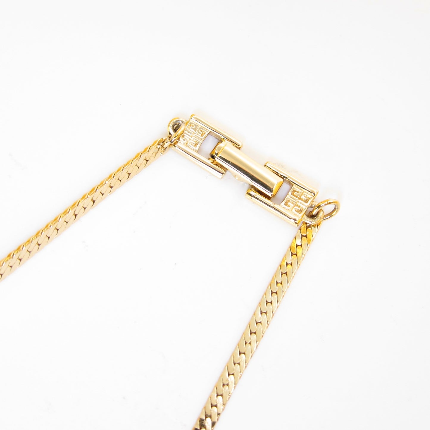 Givenchy Vintage Ribbon Motif Golden Necklace