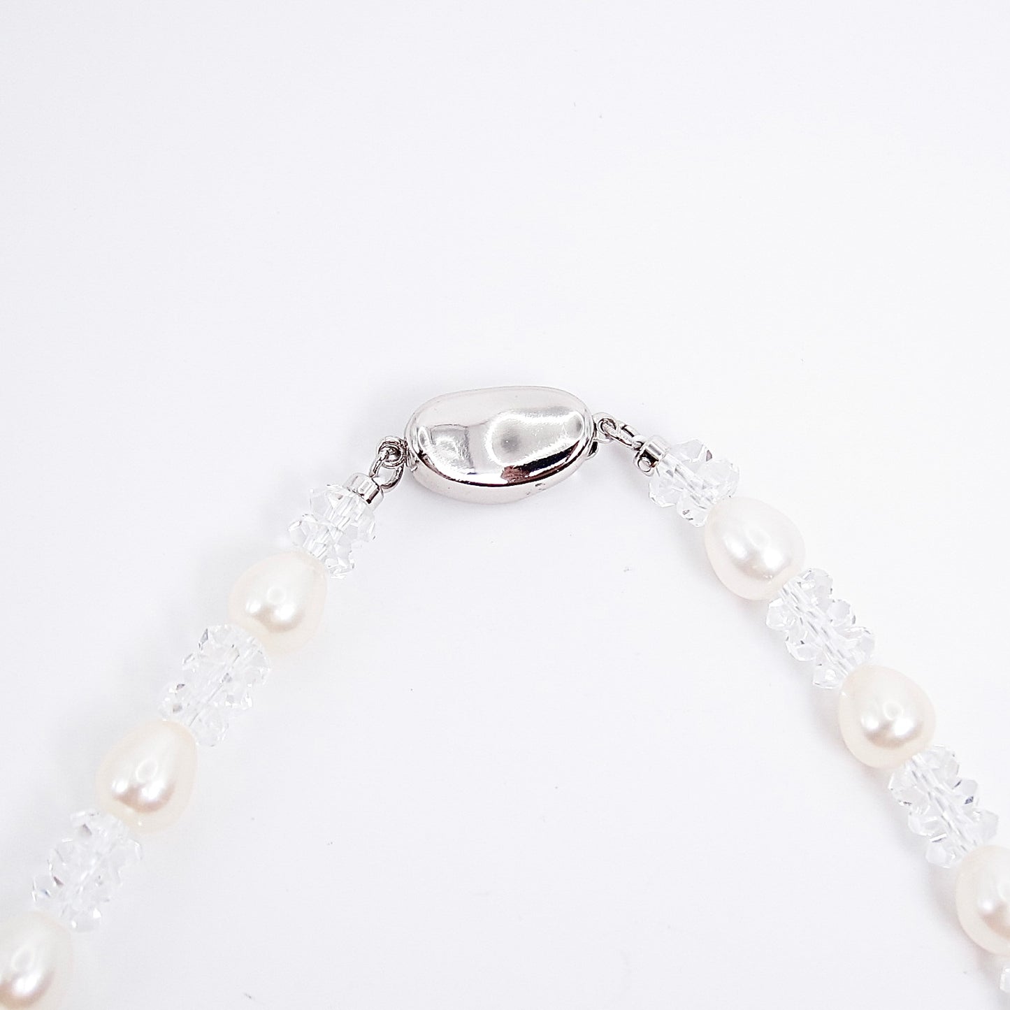 No Brand Vintage Freshwater Pearl and Crystal Long Necklace