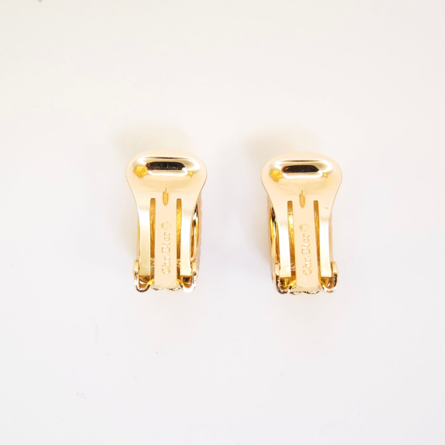 Christian Dior Vintage Stylish Golden Clip-on Earrings