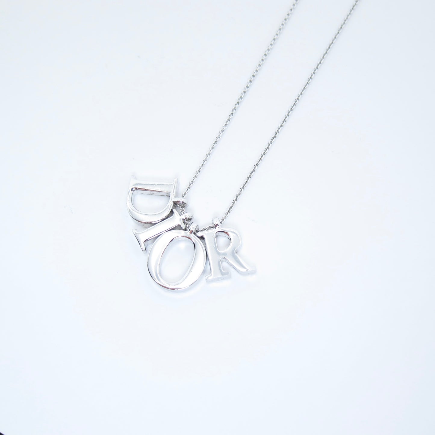 Christian Dior Vintage Dior Letter Charm Golden Necklace
