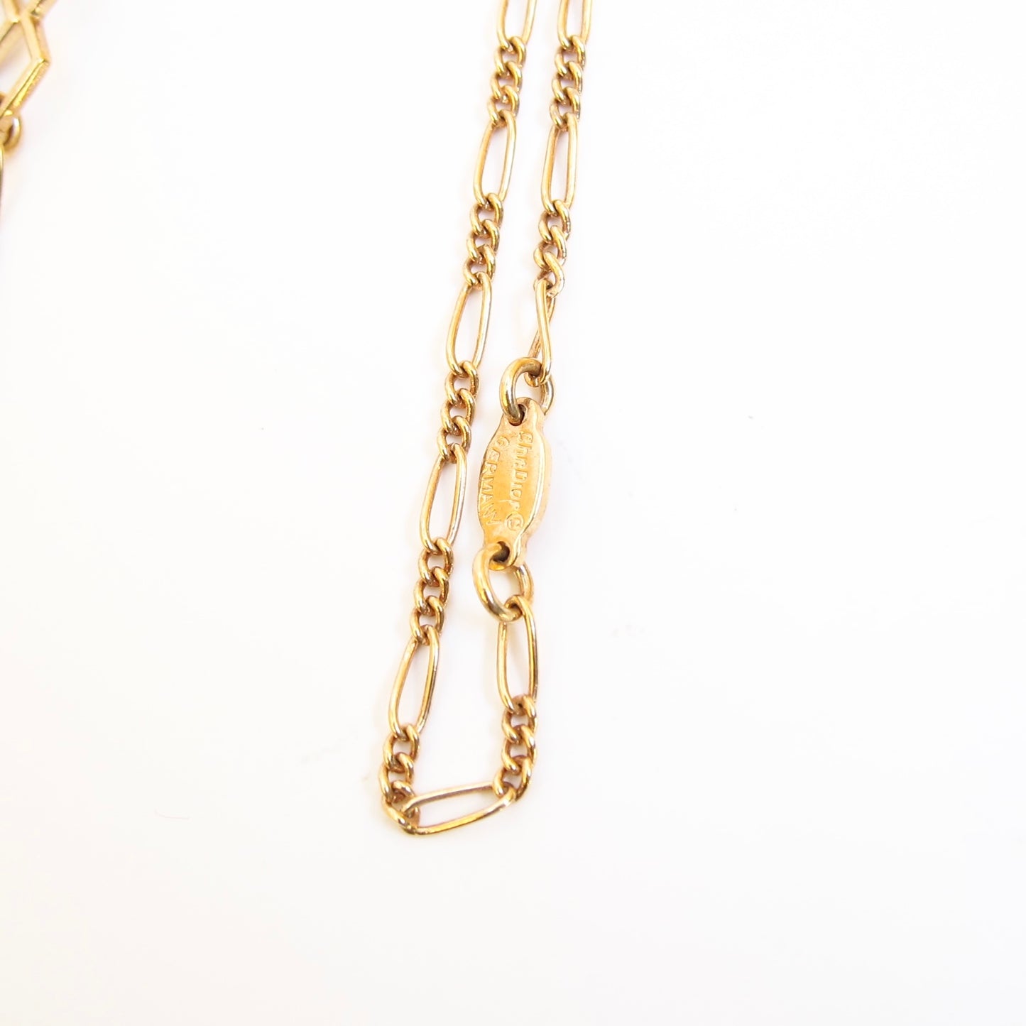 Christian Dior Vintage Stylish Golden Long Necklace