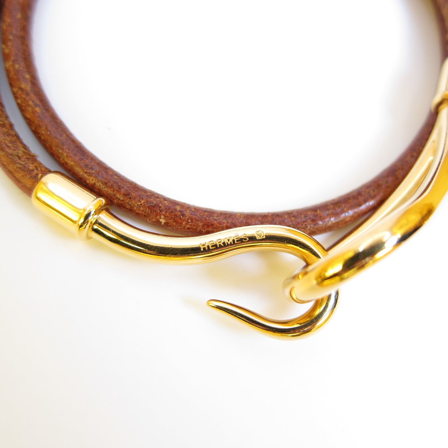 Hermes Vintage Hermes Brown Jumbo Hook Bracelet