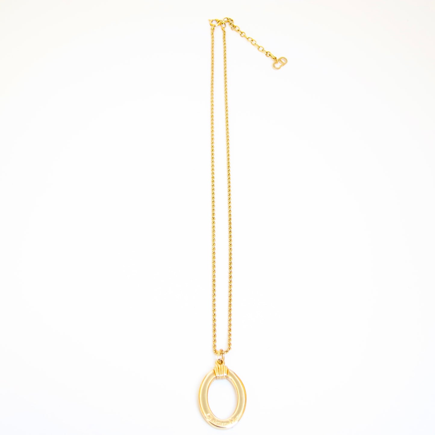 Christian Dior Vintage Christian Dior Logo on Letter O Golden Necklace