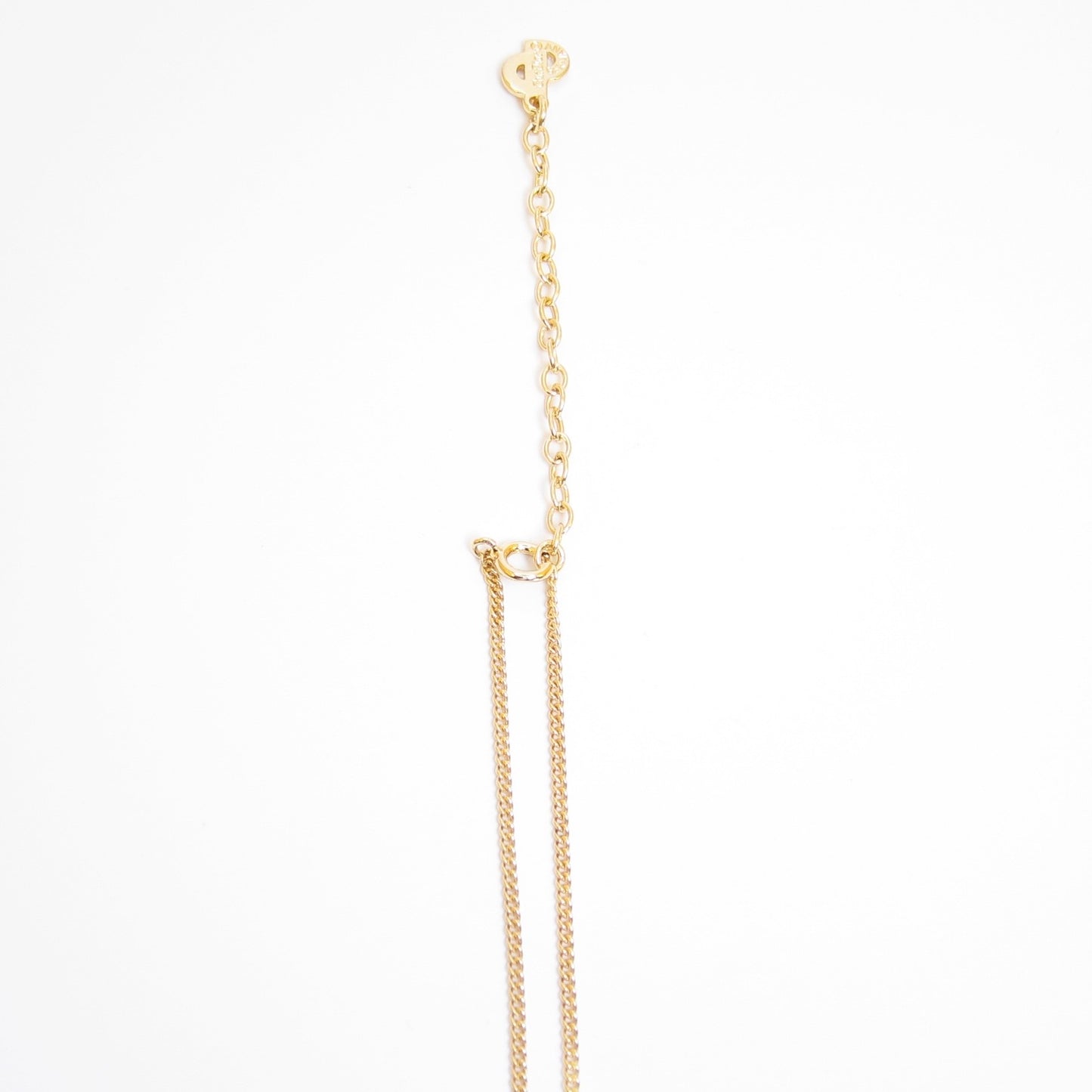 Christian Dior Vintage CD Logo in Oval Shaped Golden Necklace