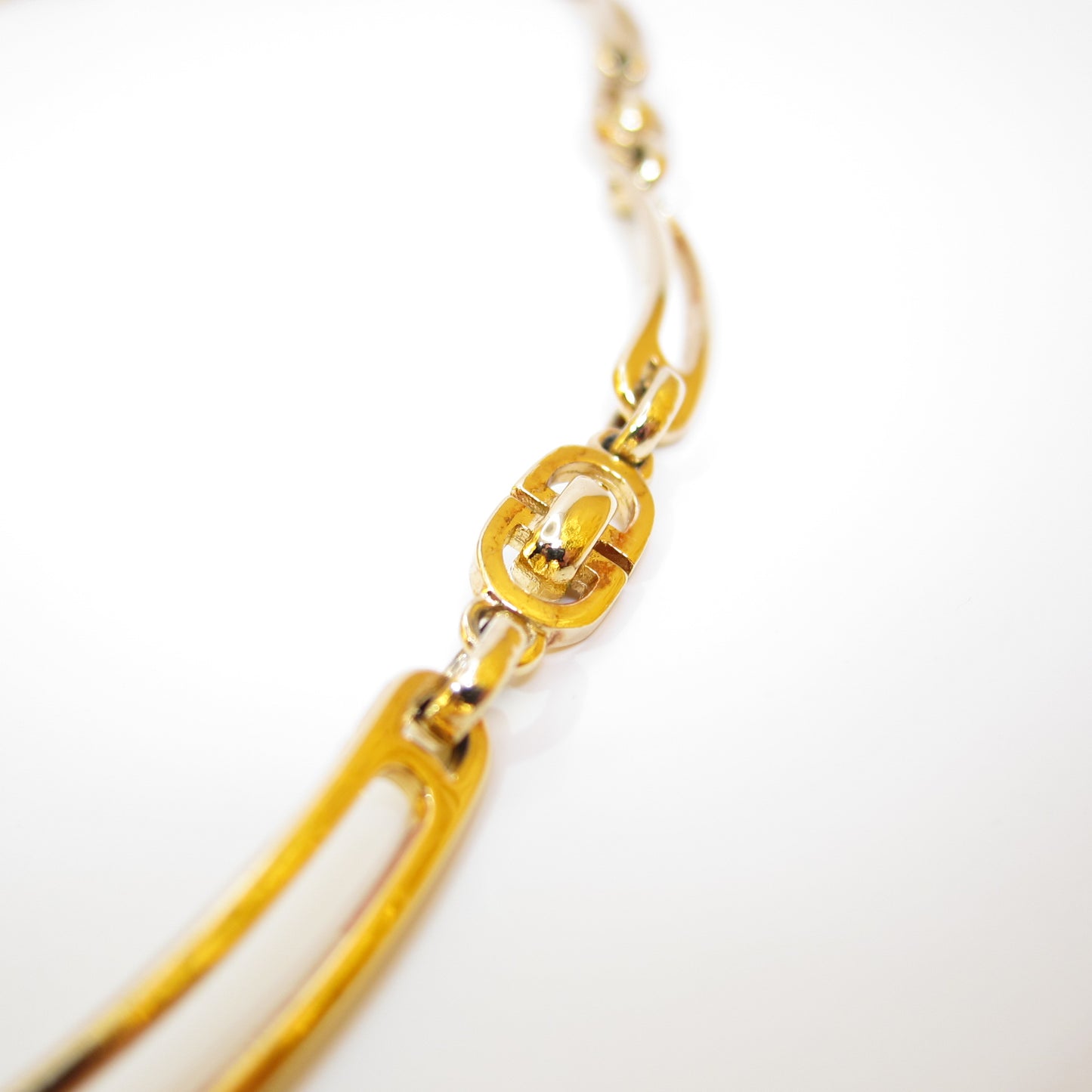 Christian Dior Vintage CD Logo Stylish Golden Necklace