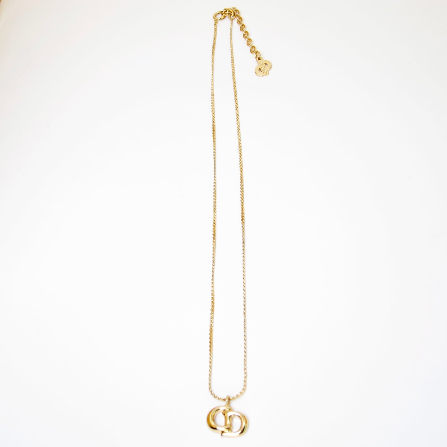 Christian Dior Vintage CD Logo Golden Necklace
