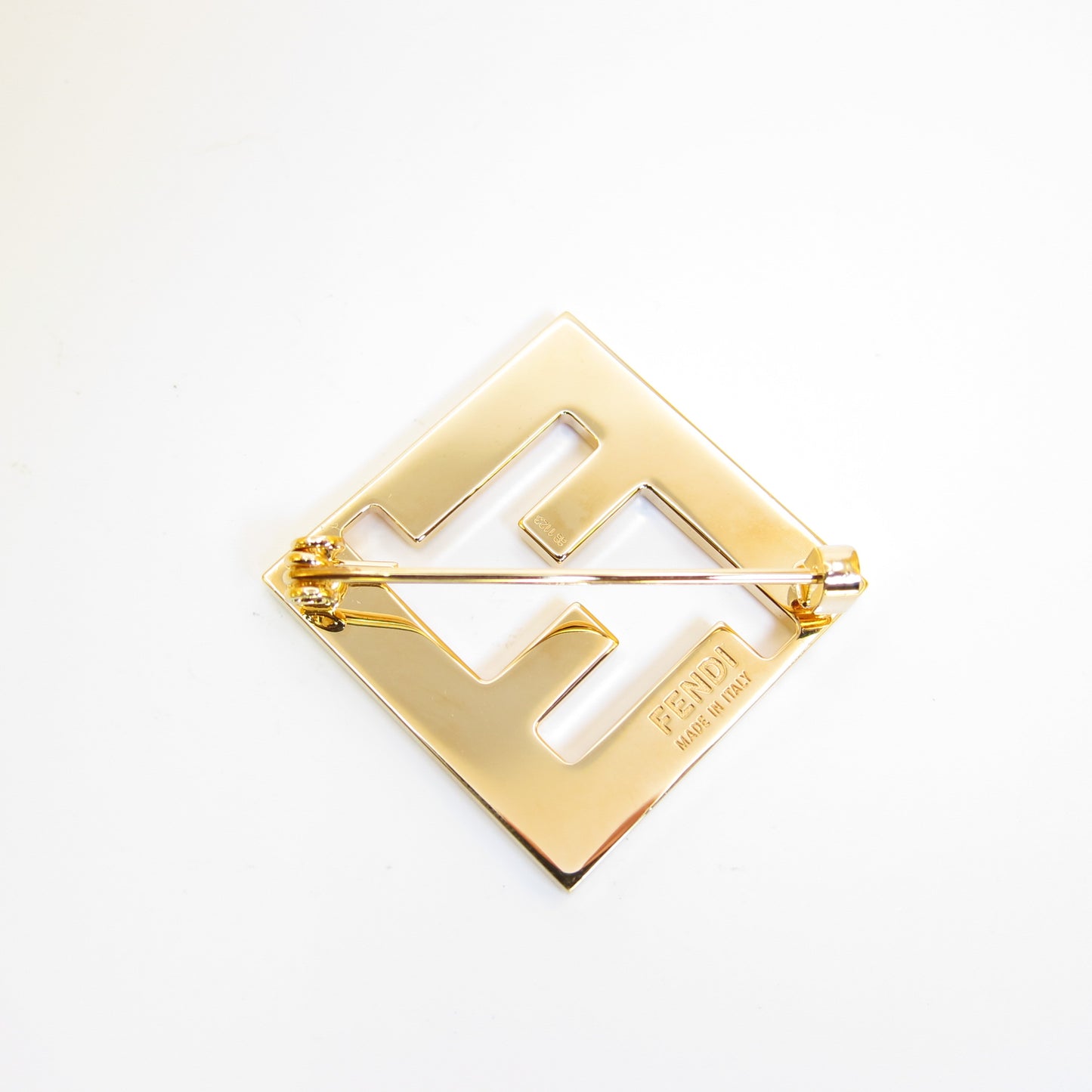 Fendi Vintage Forever Fendi Black and Golden Brooch