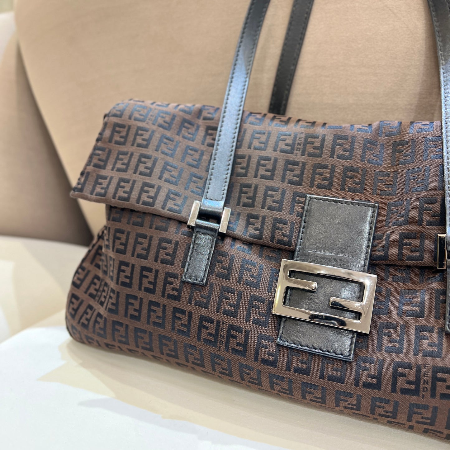 Fendi Vintage Zucchino Large Shoulder Bag