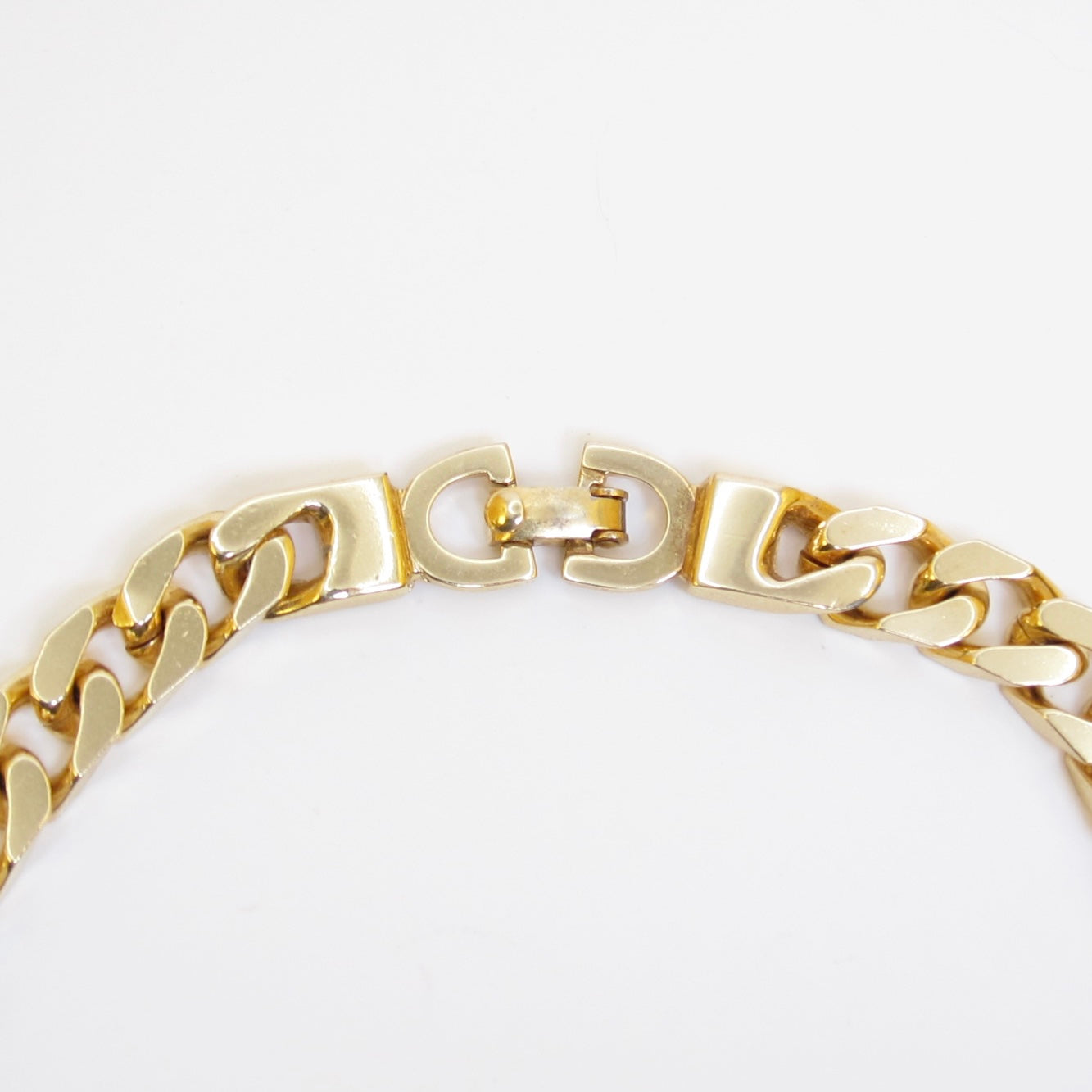 Christian Dior Vintage Dior Logo on Rectangle Black and Golden Bracelet