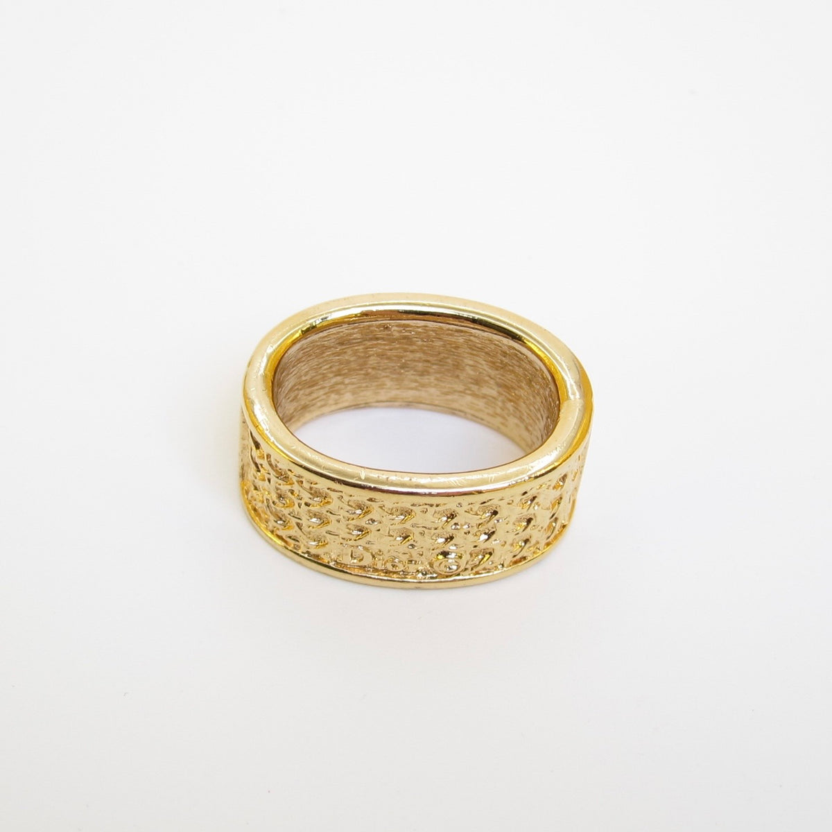 Christian Dior 金色紋理絲巾扣