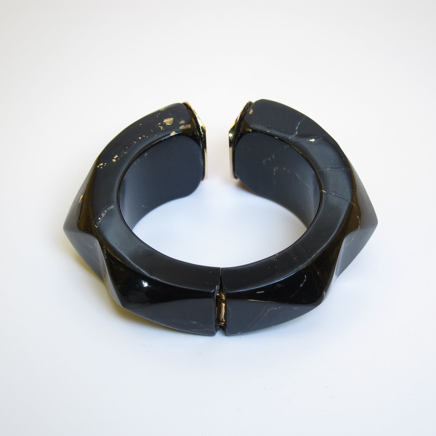 Christian Dior Vintage CD Logo Black and Golden Bangle