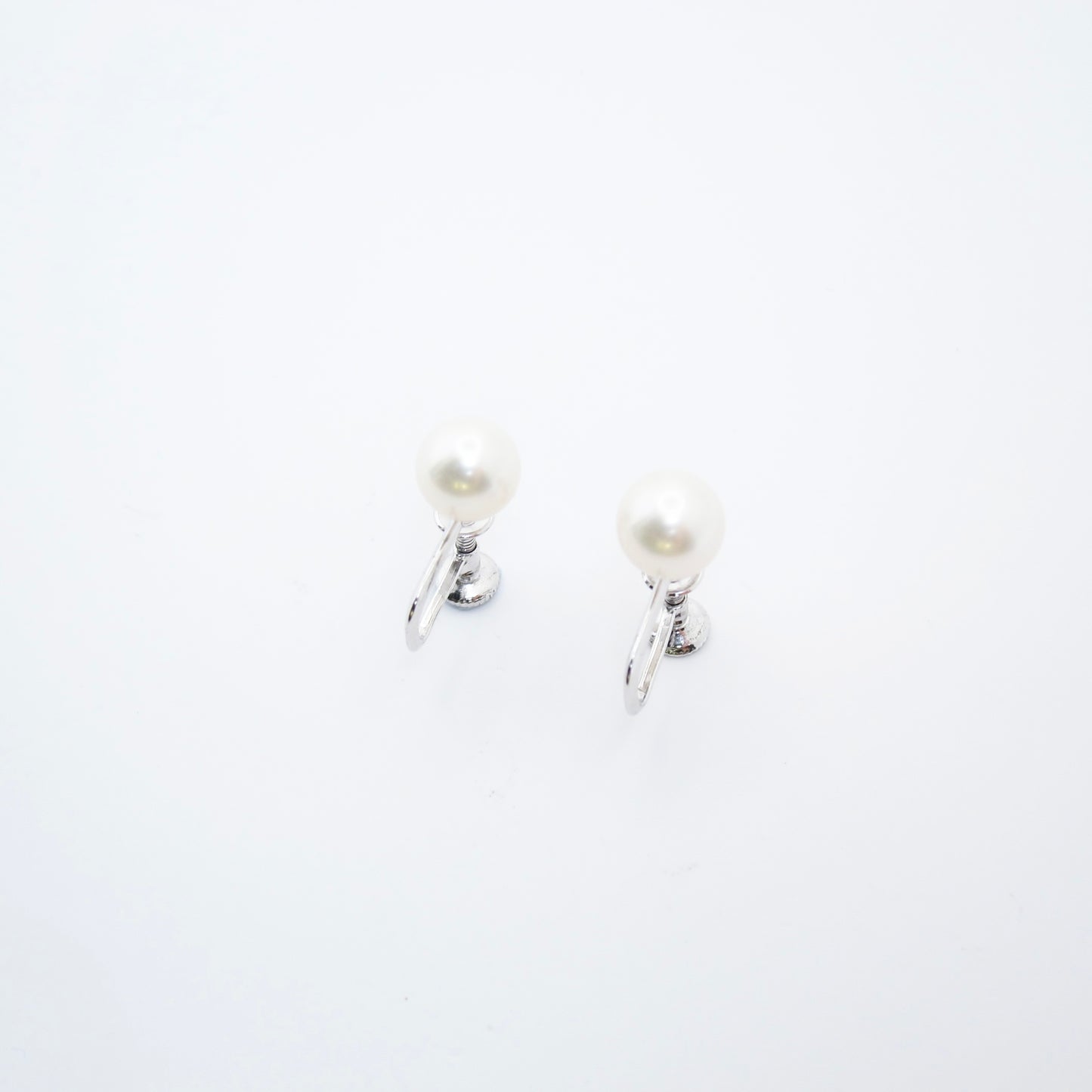 Mikimoto Vintage Akoya Pearl Silver Clip-on Earrings