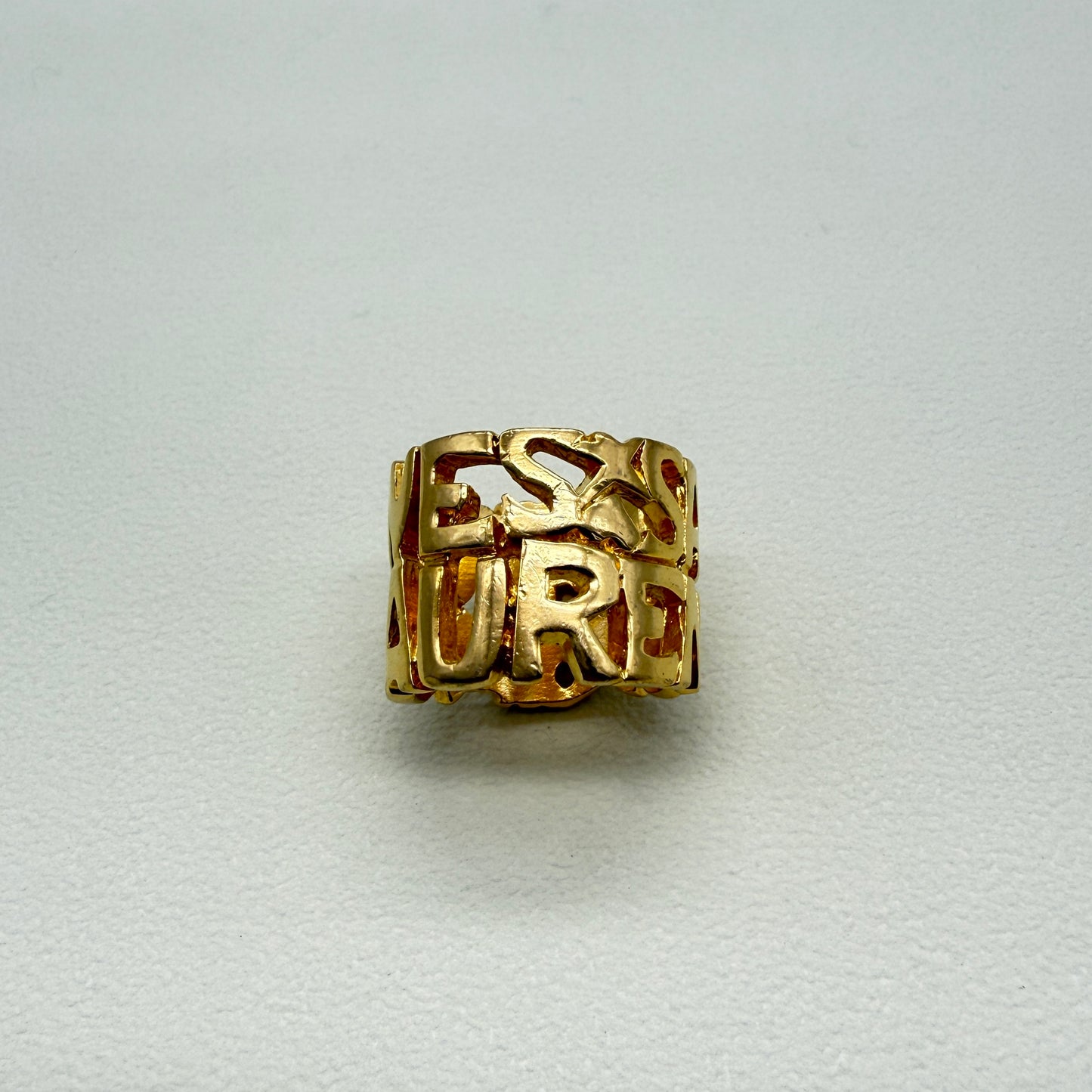 Yves Saint Laurent Vintage Logo Golden Ring #14