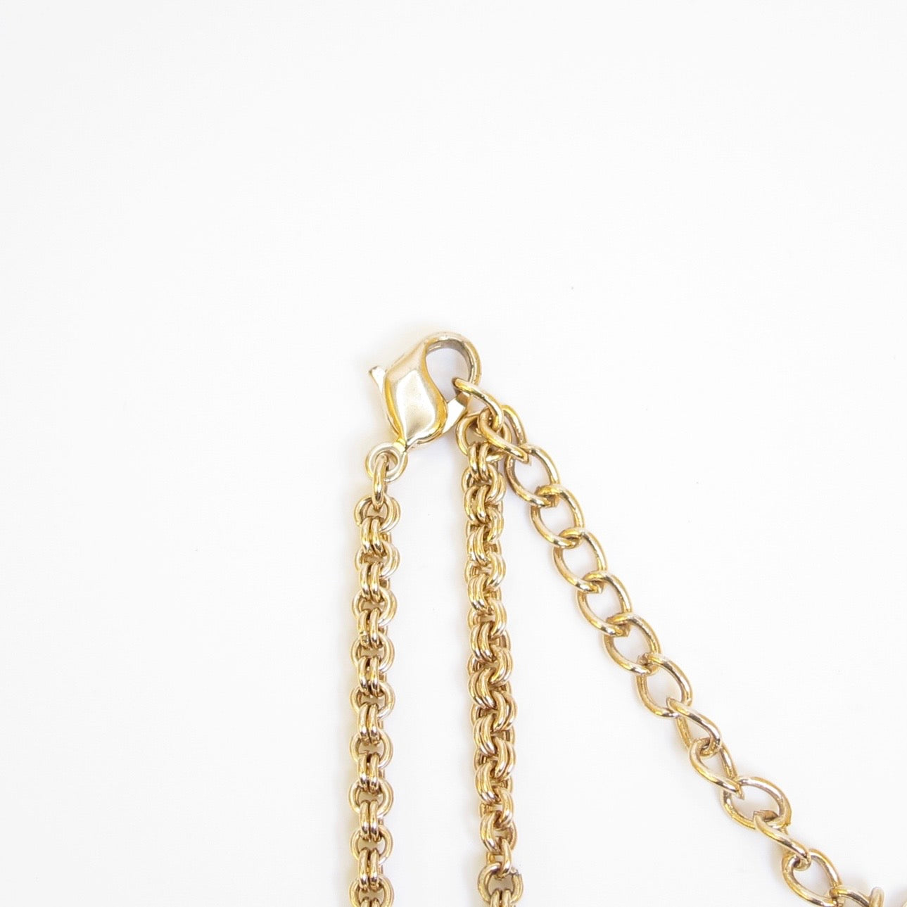 Christian Dior Vintage CD Logo and Rhinestone Golden Necklace