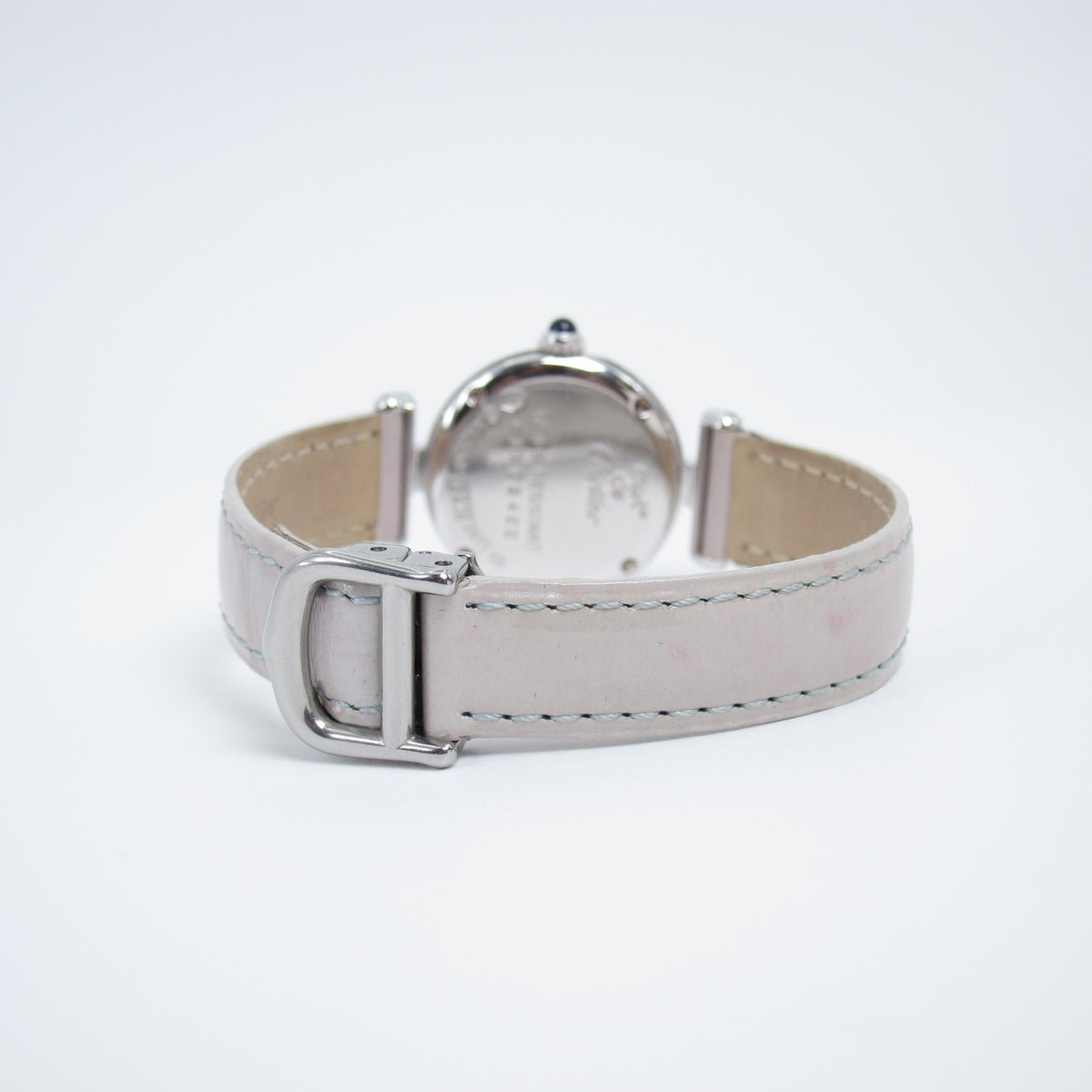 Cartier Vintage Must De Cartier Colisee White Face with Light Grey Strap Watch